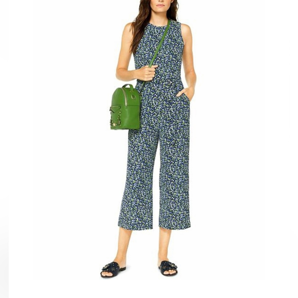 Michael Kors Floral Jumpsuit - Blue and Green, Size 6. NWOT